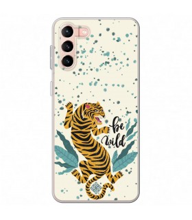 Funda para [ Samsung Galaxy S23 Plus ] Dibujo Tendencias [ Tigre - Be Wild ] de Silicona Flexible para Smartphone 