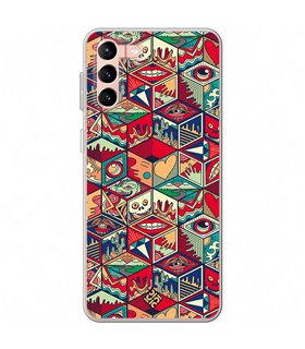 Funda para [ Samsung Galaxy S23 Plus ] Dibujo Auténtico [ Diseño Doodle Arte con Elementos Ornamentales ] de Silicona