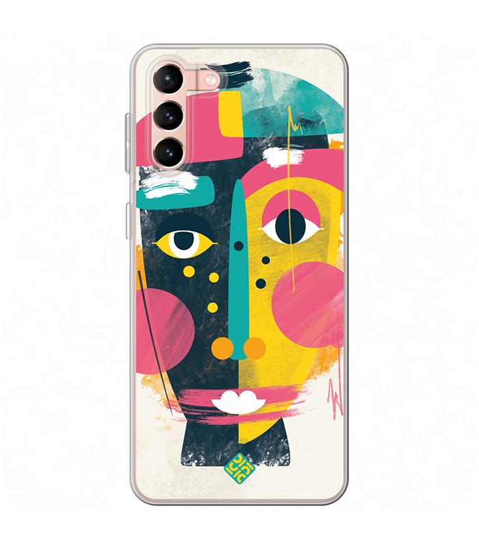 Funda para [ Samsung Galaxy S23 Plus ] Dibujo Auténtico [ Ilustración de Arte de Pared Abstracción de Retrato Facial ] 