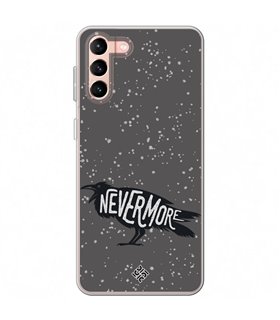 Funda para [ Samsung Galaxy S23 Plus ] Dibujo Auténtico [ Cuervo Never More ] de Silicona Flexible para Smartphone 