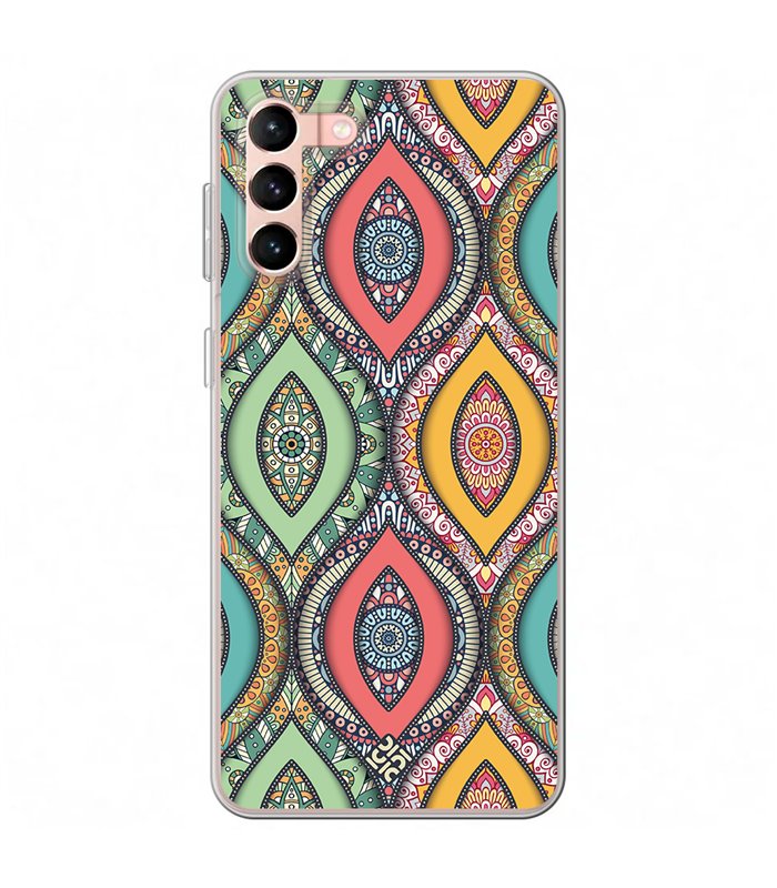 Funda para [ Samsung Galaxy S23 Plus ] Dibujo Auténtico [ Ojo de Hamsa Mandala ] de Silicona Flexible