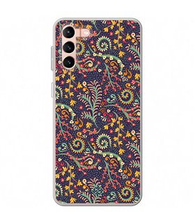 Funda para [ Samsung Galaxy S23 Plus ] Dibujo Auténtico [ Patrón de Platas Abstractas ] de Silicona Flexible