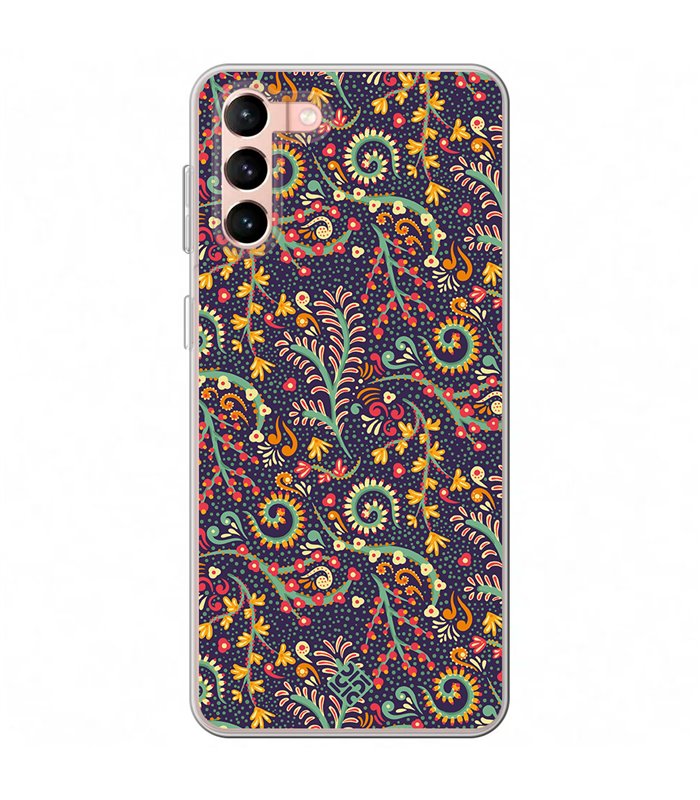 Funda para [ Samsung Galaxy S23 Plus ] Dibujo Auténtico [ Patrón de Platas Abstractas ] de Silicona Flexible