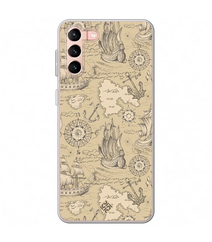 Funda para [ Samsung Galaxy S23 Plus ] Dibujo Auténtico [ Estampado Vintage de Viajes, Aventura ] de Silicona