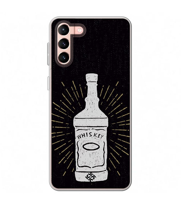 Funda para [ Samsung Galaxy S23 Plus ] Dibujo Auténtico [ Whiskey ] de Silicona Flexible para Smartphone