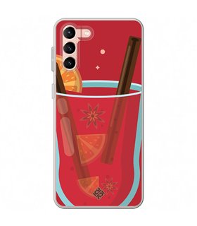 Funda para [ Samsung Galaxy S23 Plus ] Dibujo Auténtico [ Vino Caliente ] de Silicona Flexible para Smartphone