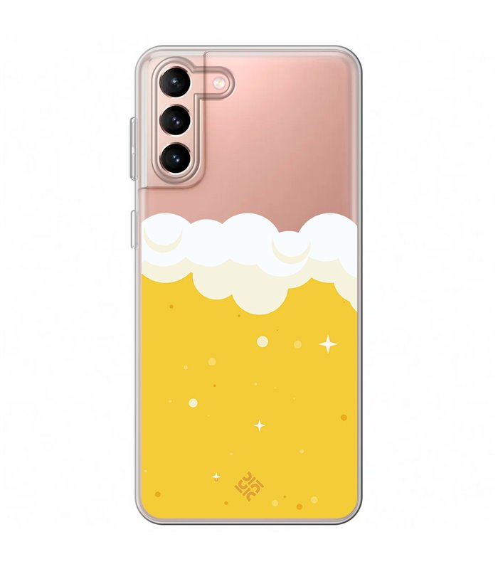 Funda para [ Samsung Galaxy S23 Plus ] Dibujo Auténtico [ Cerveza ] de Silicona Flexible para Smartphone 