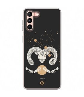 Funda para [ Samsung Galaxy S23 Plus ] Dibujo Zodiaco [ Signo Zodiacal - Aries ] de Silicona Flexible para Smartphone 