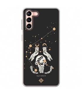 Funda para [ Samsung Galaxy S23 Plus ] Dibujo Zodiaco [ Signo Zodiacal - Acuario ] de Silicona Flexible para Smartphone 