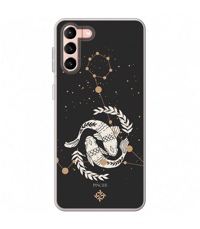 Funda para [ Samsung Galaxy S23 Plus ] Dibujo Zodiaco [ Signo zodiacal - Picis ] de Silicona Flexible para Smartphone 