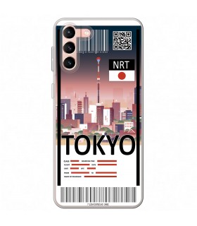 Funda para [ Samsung Galaxy S23 Plus ] Billete de Avión [ Tokio ] de Silicona Flexible para Smartphone 