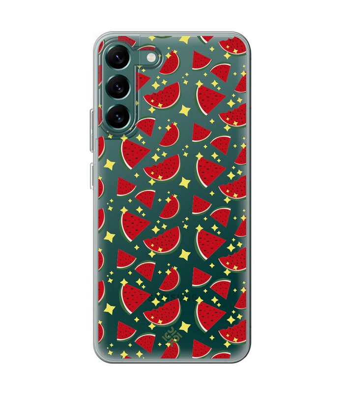 Funda para [ Samsung Galaxy S23 ] Dibujo Auténtico [ Sandía ] de Silicona Flexible para Smartphone