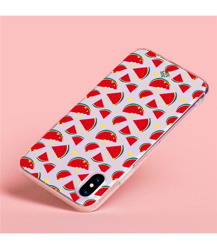 Funda para [ Samsung Galaxy S23 ] Dibujo Auténtico [ Sandía ] de Silicona Flexible para Smartphone