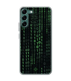 Funda para [ Samsung Galaxy S23 ] Cine Fantástico [ Números Binarios Matrix ] de Silicona Flexible para Smartphone