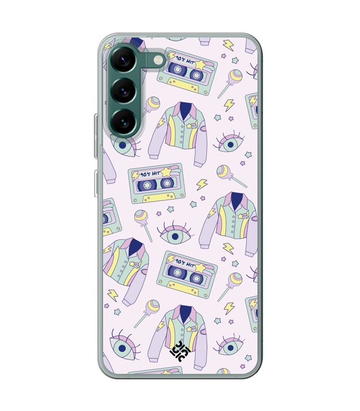 Funda para [ Samsung Galaxy S23 ] Dibujo Cute [ Chaqueta Retro de Color Pastel Años 90 ] de Silicona Flexible