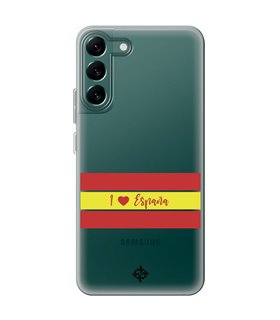 Funda para [ Samsung Galaxy S23 ] Dibujo Auténtico [ I Love España ] de Silicona Flexible para Smartphone