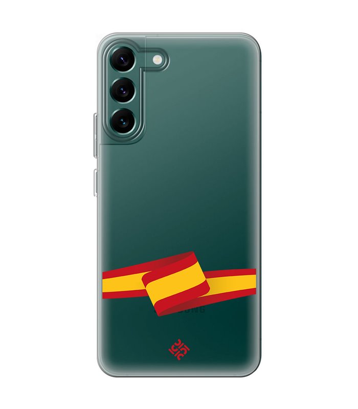 Funda para [ Samsung Galaxy S23 ] Dibujo Auténtico [ Bandera España ] de Silicona Flexible para Smartphone