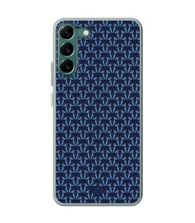 Funda para [ Samsung Galaxy S23 ] Dibujo Japones [ Patron Abstracto Loto Azul ] de Silicona Flexible 