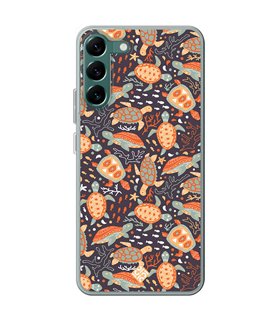 Funda para [ Samsung Galaxy S23 ] Dibujo Mascotas [ Estampado de Tortugas ] de Silicona