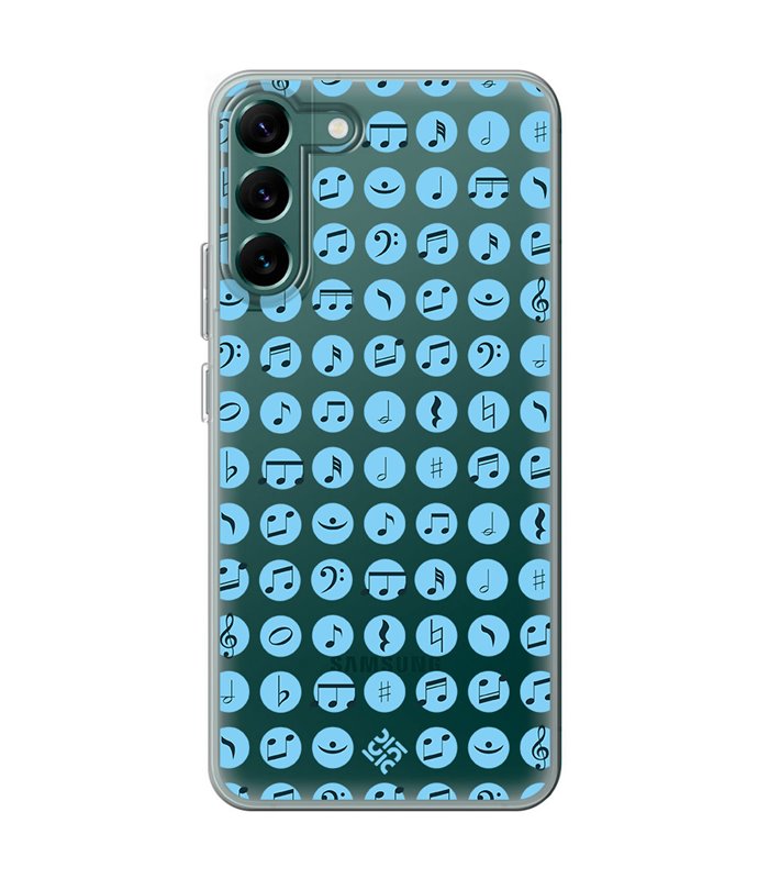 Funda para [ Samsung Galaxy S23 ] Diseño Música [ Notas Musicales ] de Silicona Flexible para Smartphone 