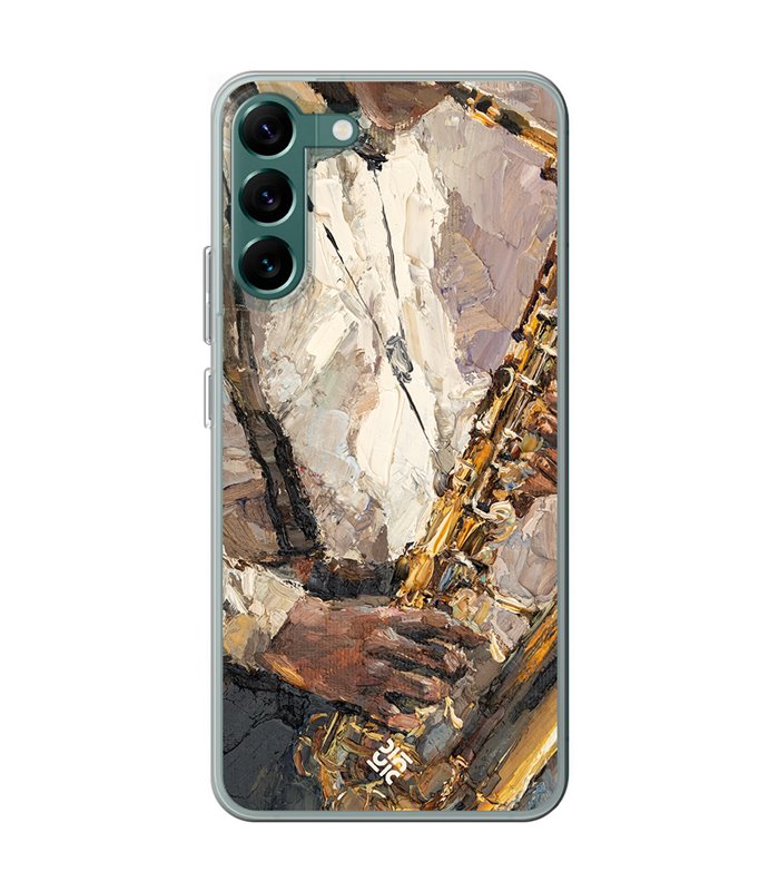 Funda para [ Samsung Galaxy S23 ] Diseño Música [ Pintura - Tocando el Saxofón ] de Silicona Flexible