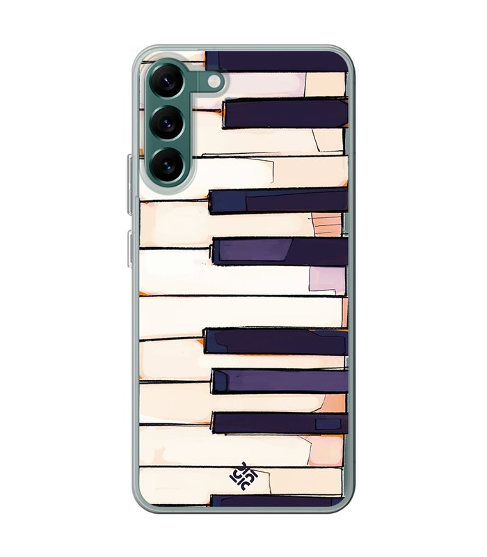 Funda para [ Samsung Galaxy S23 ] Diseño Música [ Teclas de Piano ] de Silicona Flexible