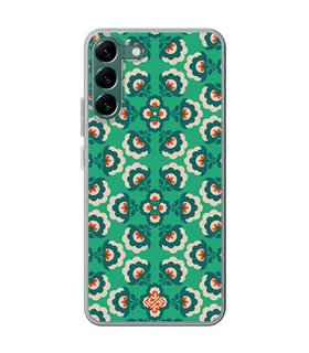 Funda para [ Samsung Galaxy S23 ] Dibujos Retro [ Algodones Verdes - Caleidoscopio ] de Silicona