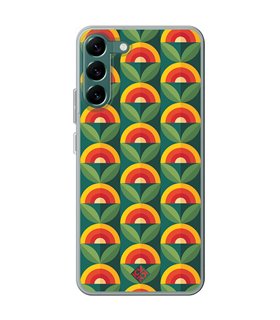 Funda para [ Samsung Galaxy S23 ] Dibujos Retro [ Diseño Flor - Retro ] de Silicona Flexible