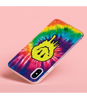 Funda para [ Samsung Galaxy S23 ] Dibujo Tendencias [ Sonrisa Smile Swirl Abstracto ] de Silicona