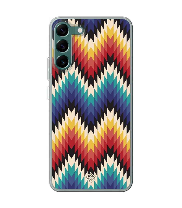 Funda para [ Samsung Galaxy S23 ] Dibujo Tendencias [ Patron Geométrico ] de Silicona Flexible