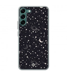 Funda para [ Samsung Galaxy S23 ] Dibujo Tendencias [ Fondo Estrellado con Planetas ] de Silicona Flexible