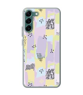 Funda para [ Samsung Galaxy S23 ] Dibujo Tendencias [ Patron Pinceladas Coloridas Con Estampado ] de Silicona Flexible