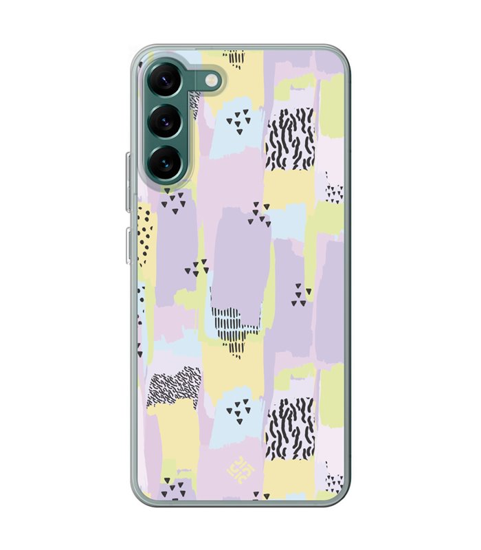 Funda para [ Samsung Galaxy S23 ] Dibujo Tendencias [ Patron Pinceladas Coloridas Con Estampado ] de Silicona Flexible