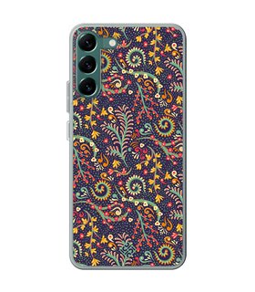 Funda para [ Samsung Galaxy S23 ] Dibujo Auténtico [ Patrón de Platas Abstractas ] de Silicona Flexible