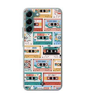 Funda para [ Samsung Galaxy S23 ] Dibujo Auténtico [ Cintas de Cassette ] de Silicona Flexible