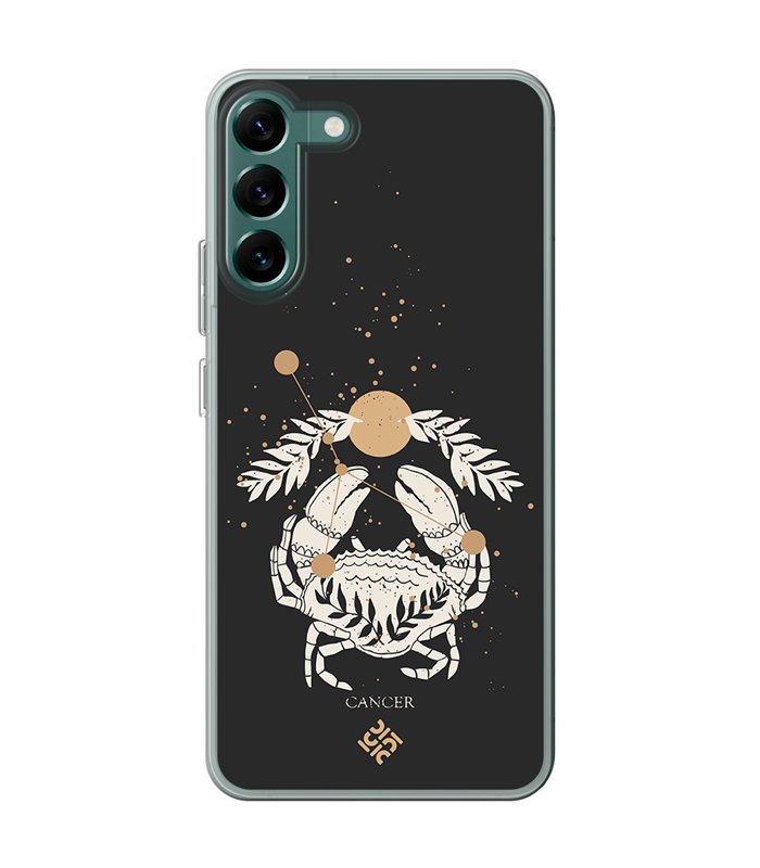 Funda para [ Samsung Galaxy S23 ] Dibujo Zodiaco [ Signo Zodiacal - Cancer ] de Silicona Flexible para Smartphone 