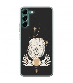 Funda para [ Samsung Galaxy S23 ] Dibujo Zodiaco [ Signo Zodiacal - Leo ] de Silicona Flexible para Smartphone 