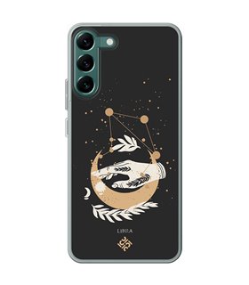 Funda para [ Samsung Galaxy S23 ] Dibujo Zodiaco [ Signo Zodiacal - Libra ] de Silicona Flexible para Smartphone 