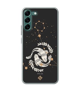 Funda para [ Samsung Galaxy S23 ] Dibujo Zodiaco [ Signo zodiacal - Picis ] de Silicona Flexible para Smartphone 