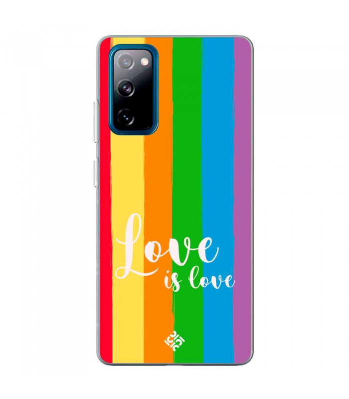 Funda en Liquidación para [Samsung Galaxy S20 FE] Dibujo Auténtico [Love is Love - Arcoiris] de Silicona Flexible