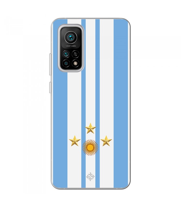 Funda para  [ Xiaomi Mi 10T Pro 5G ] Copa del Mundo [ Mundial Argentina 2022 ] de Silicona Flexible para Smartphone