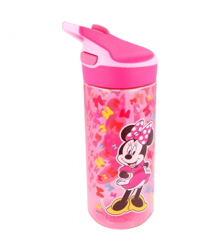 Botella Cristal Mickey 500ml - Rosa - Botella Agua Disney