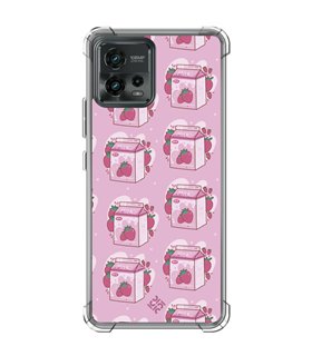 Funda Antigolpe [ Motorola Moto G72 ] Dibujo Cute [ Brick Leche de Fresa ] Esquina Reforzada Silicona 1.5mm