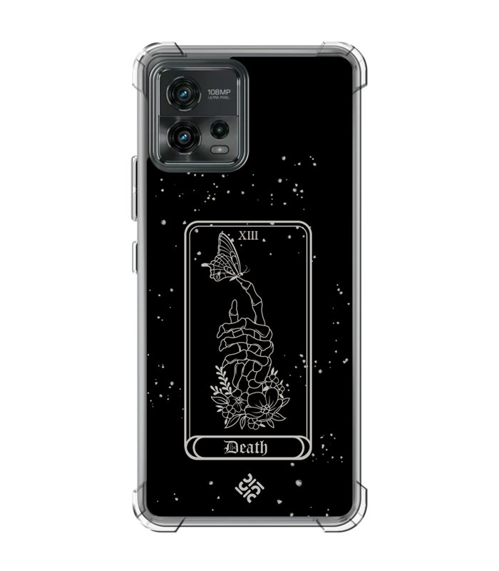 Funda Antigolpe [ Motorola Moto G72 ] Dibujo Esotérico [ Carta del Tarot -  Death ] Esquina Reforzada 1.5mm