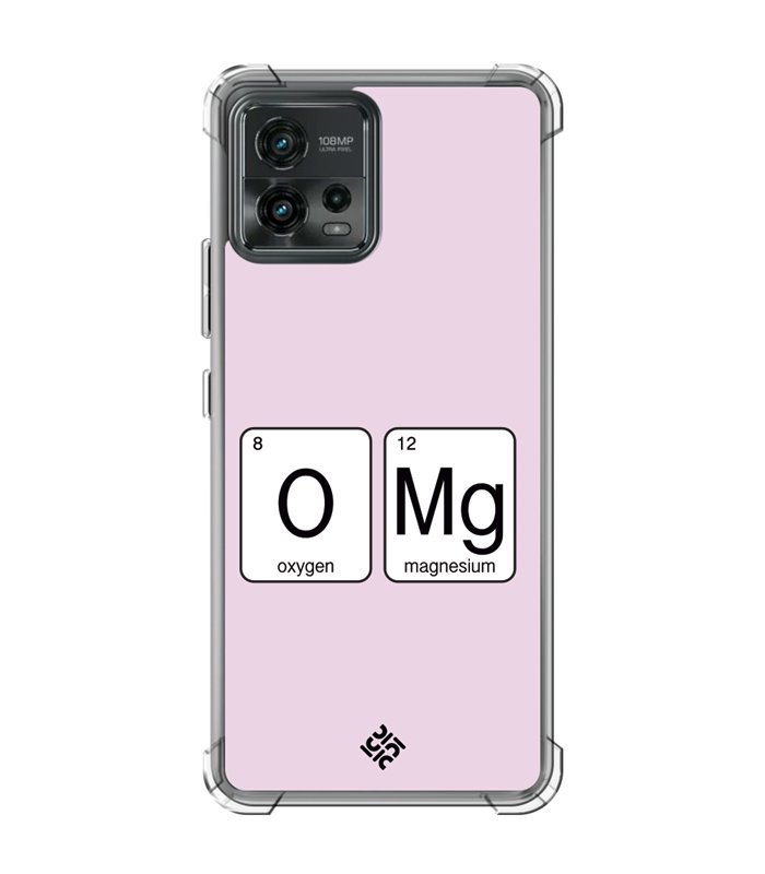 Funda Antigolpe [ Motorola Moto G72 ] Dibujo Frases Guays [ Oxigeno + Magnesio - OMG ] Esquina Reforzada 1.5 