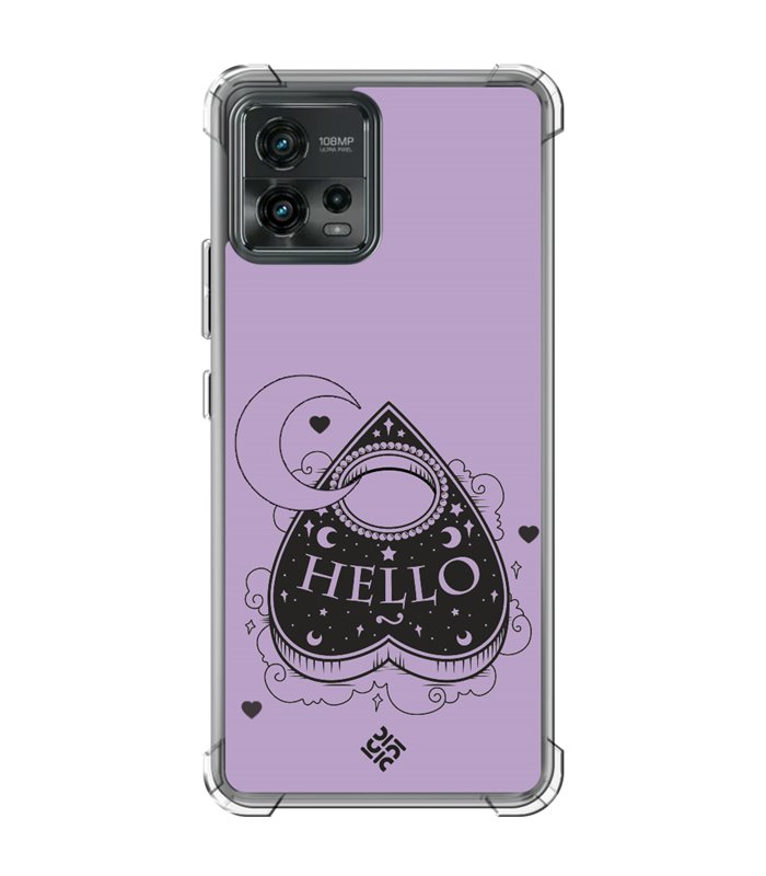 Funda Antigolpe [ Motorola Moto G72 ] Dibujo Gotico [ Dieza de la Ouija - Hello ] Esquina Reforzada Silicona 1.5