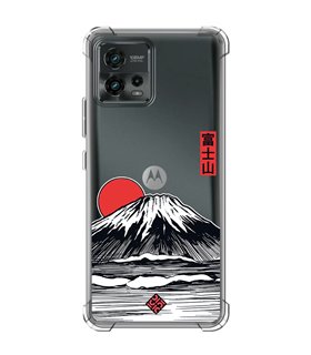 Funda Antigolpe [ Motorola Moto G72 ] Dibujo Japones [ Monte Fuji ] Esquina Reforzada Silicona 1.5mm Transparente