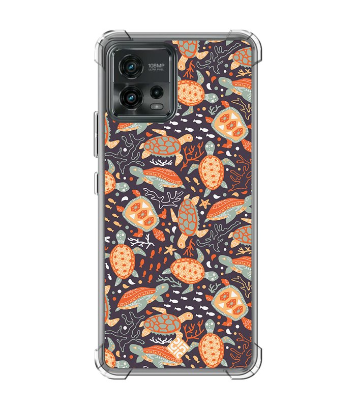 Funda Antigolpe [ Motorola Moto G72 ] Dibujo Mascotas [ Estampado de Tortugas ] Esquina Reforzada Silicona 1.5mm