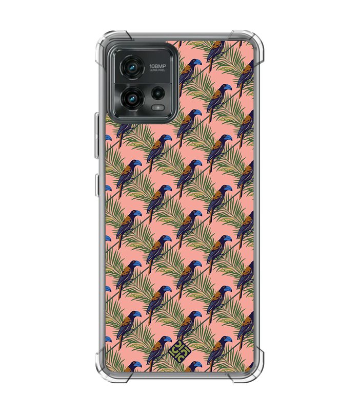 Funda Antigolpe [ Motorola Moto G72 ] Dibujo Mascotas [ Estampado Tropical - Pájaro de Madagascar ] Reforzada