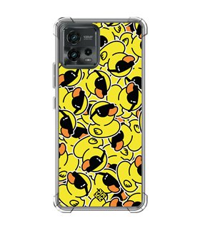 Funda Antigolpe [ Motorola Moto G72 ] Dibujo Mascotas [ Pegatinas Patito Cool ] Esquina Reforzada Silicona 1.5mm